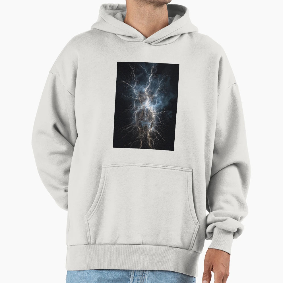 Lightning Strikes 4 Hoodie - Minimalist Print Men Women - T-Shirt, Sweatshirt, Hoodie