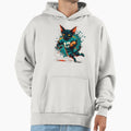 Black Bombay Cat Playing American Hoodie - Custom Art Print for Adults - T-Shirt, Sweatshirt, Hoodie