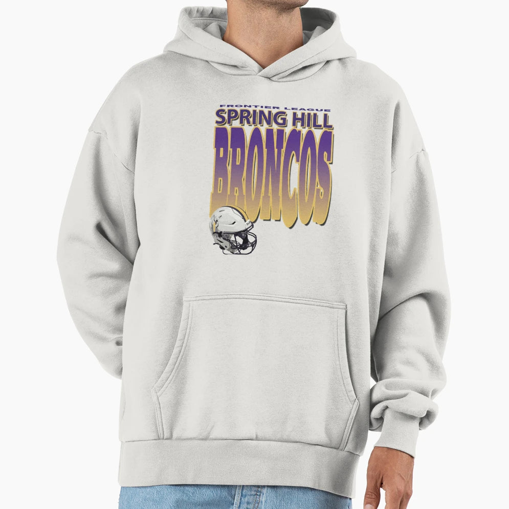 Spring Hill Broncos Football Hoodie - Unique Graphic Unisex - T-Shirt, Sweatshirt, Hoodie