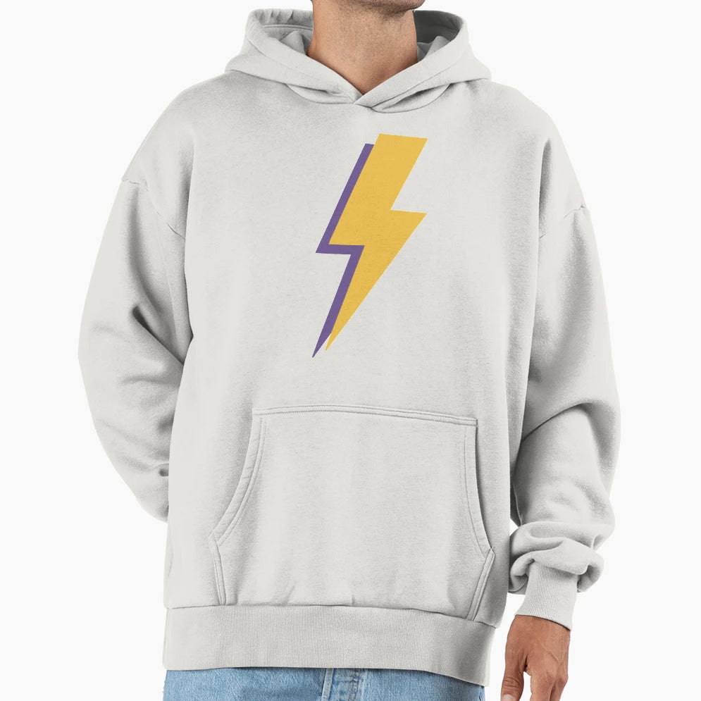 Purple Yellow Lightning Bolt Hoodie - Graphic Print Unisex - T-Shirt, Sweatshirt, Hoodie