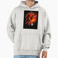 Soccer Player Ball Flames Running Hoodie - Minimalist Print Men Women - T-Shirt, Sweatshirt, Hoodie