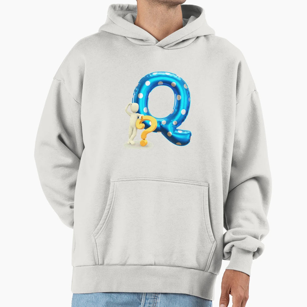 Q Is Question Mark Hoodie - Casual Everyday Wear for Adults - T-Shirt, Sweatshirt, Hoodie