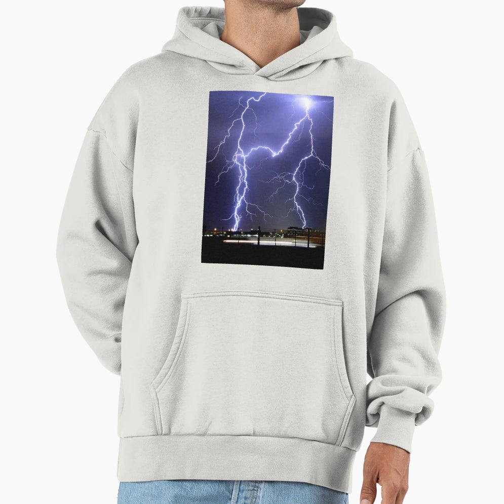 Aviation 20 Lightning Strike Airport Hoodie - Aesthetic Graphic Men Women - T-Shirt, Sweatshirt, Hoodie