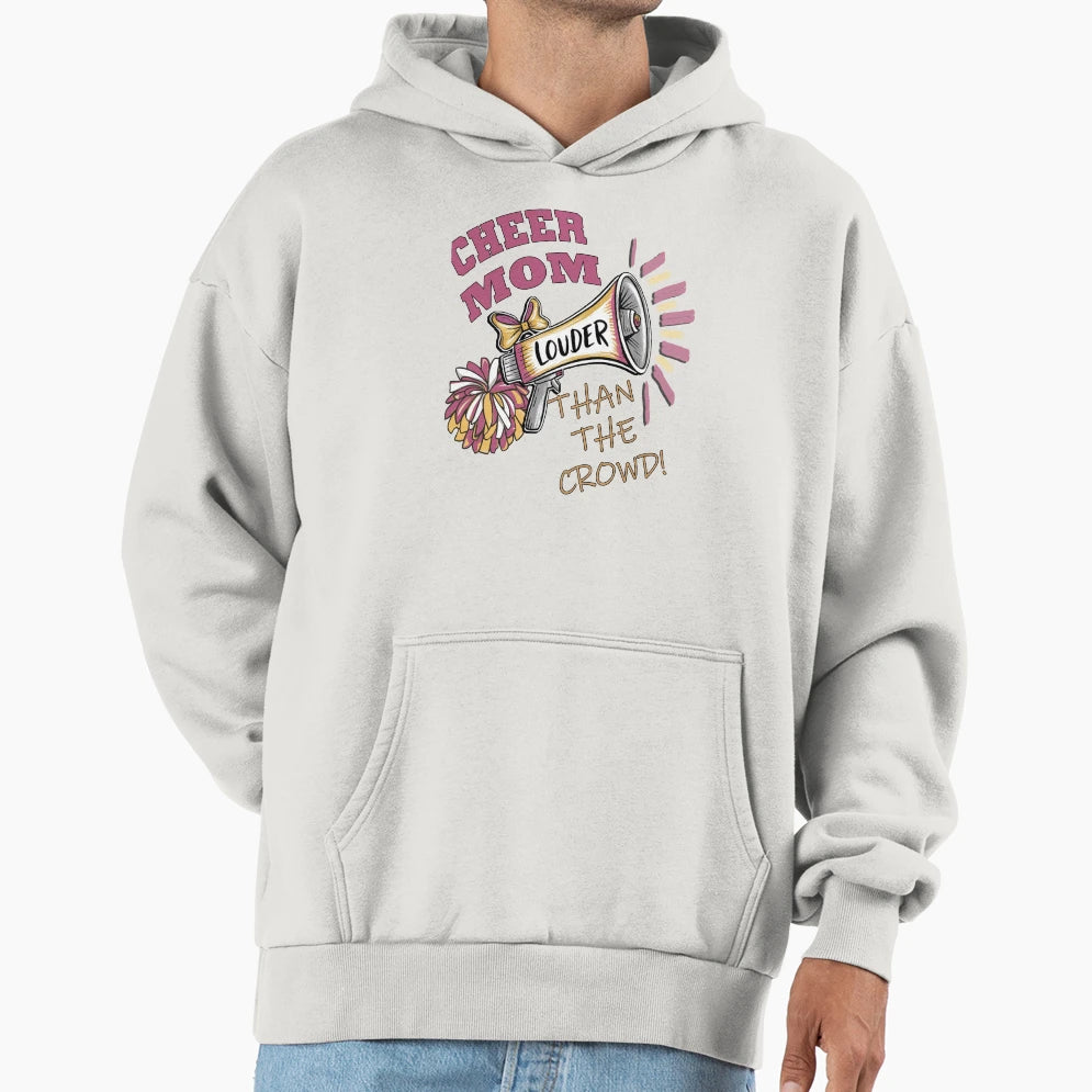 Cheer Mom Proud Cheerleading Funny Hoodie - Fun Novelty Design for Adults - T-Shirt, Sweatshirt, Hoodie