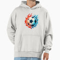 Fire And Ice Soccer Ball Game Day Hoodie - Custom Art Print Men Women - T-Shirt, Sweatshirt, Hoodie