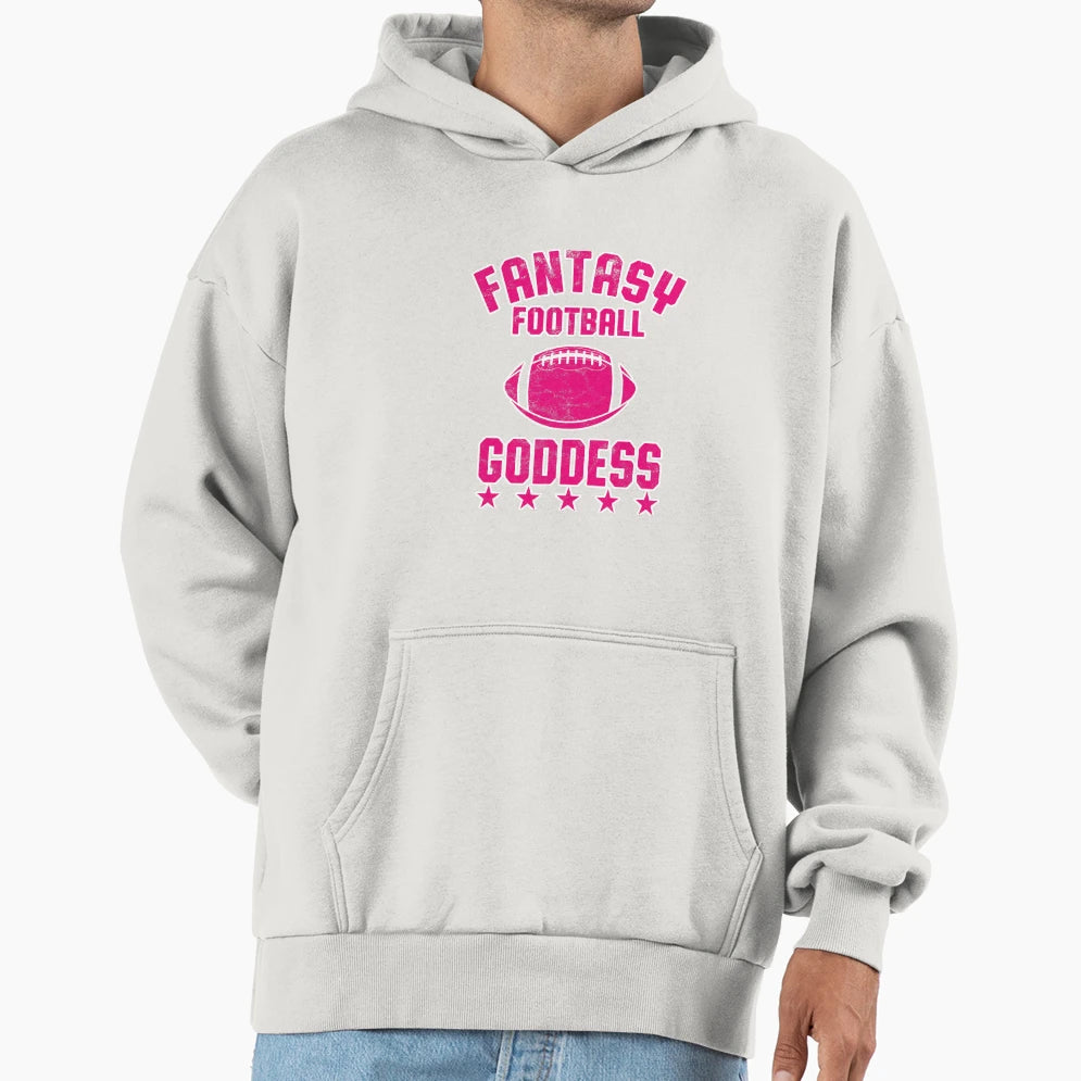 Fantasy Football Goddess Draft Hoodie - Minimalist Print Men Women - T-Shirt, Sweatshirt, Hoodie