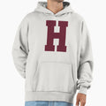 Alphabet Maroon H Sports Letter H Hoodie - Novelty Apparel Men Women - T-Shirt, Sweatshirt, Hoodie
