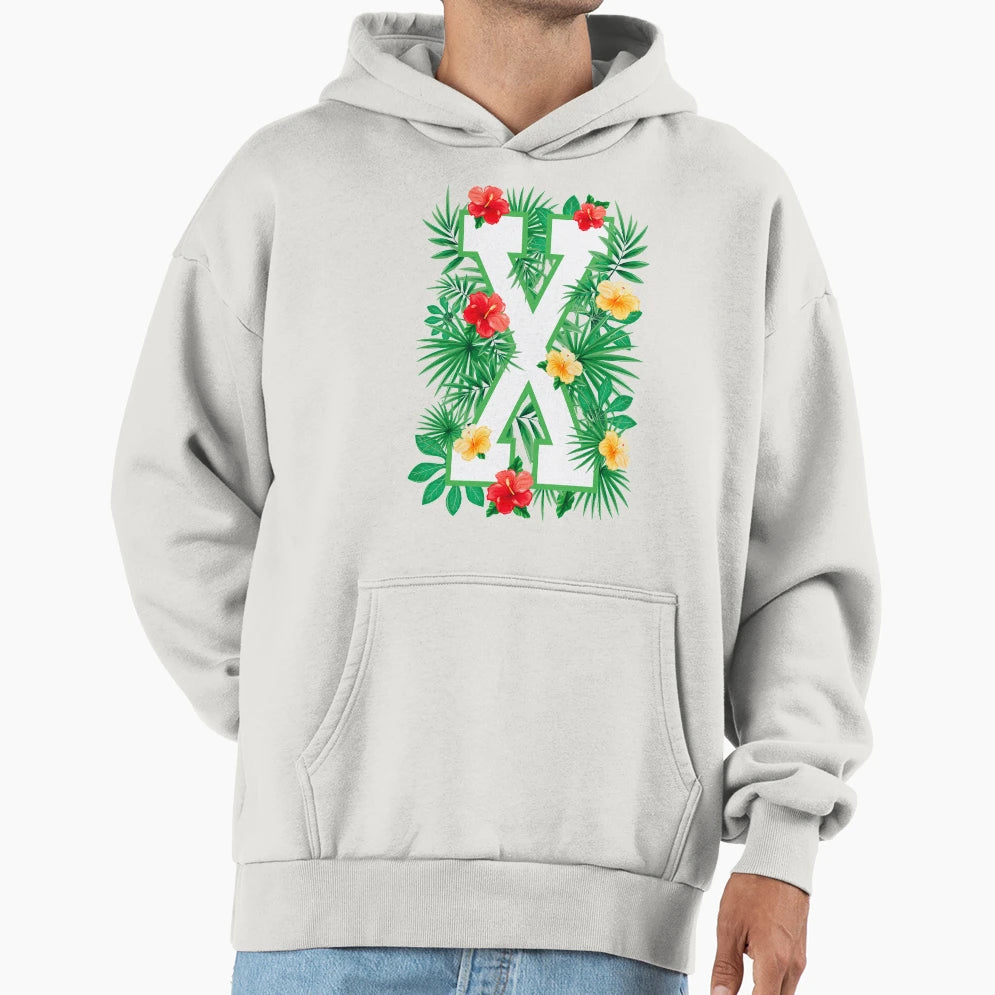 Capital Letter X Alphabet Monogram Initial Hoodie - Graphic Print Unisex - T-Shirt, Sweatshirt, Hoodie