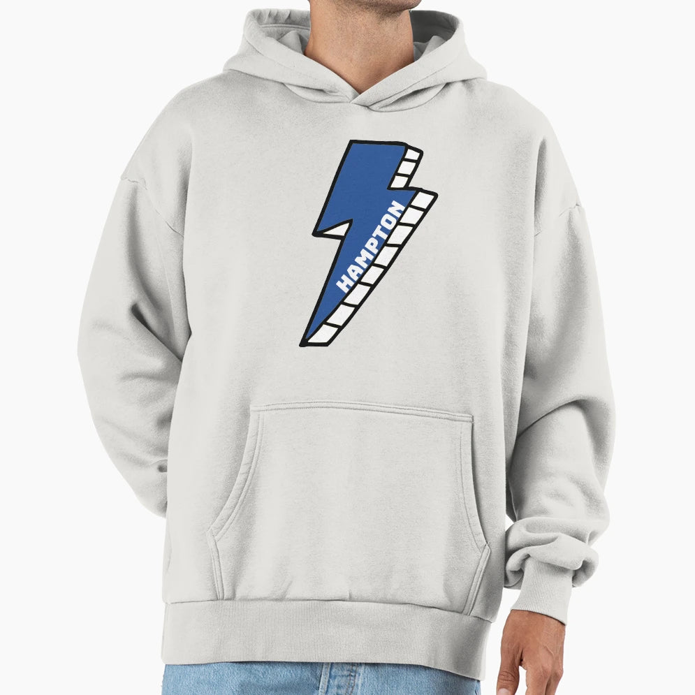 Hampton University Lightning Bolt Hoodie - Minimalist Print Unisex - T-Shirt, Sweatshirt, Hoodie