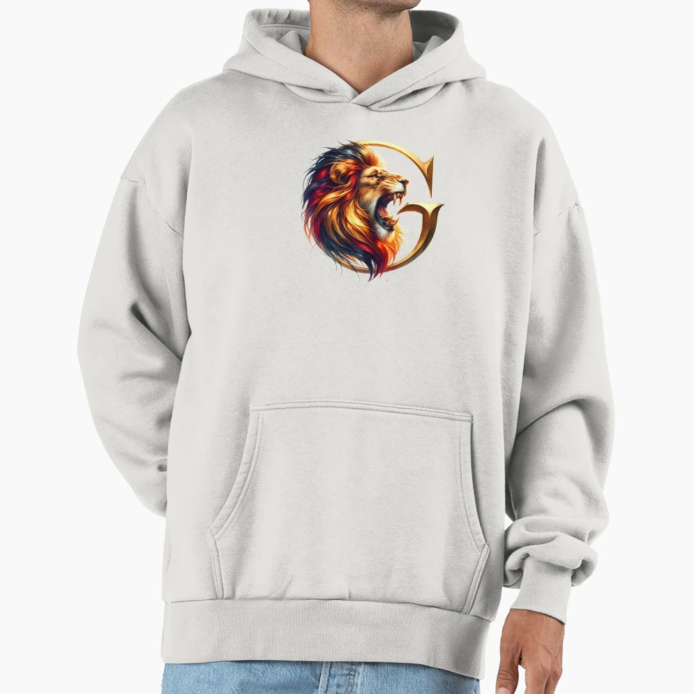 Lion And Letter G Fantasy Hoodie - Fun Novelty Design Unisex - T-Shirt, Sweatshirt, Hoodie