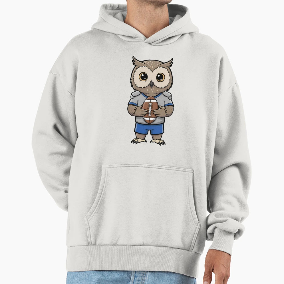 Football Owl Mascot Sports Fan Hoodie - Aesthetic Graphic for Adults - T-Shirt, Sweatshirt, Hoodie