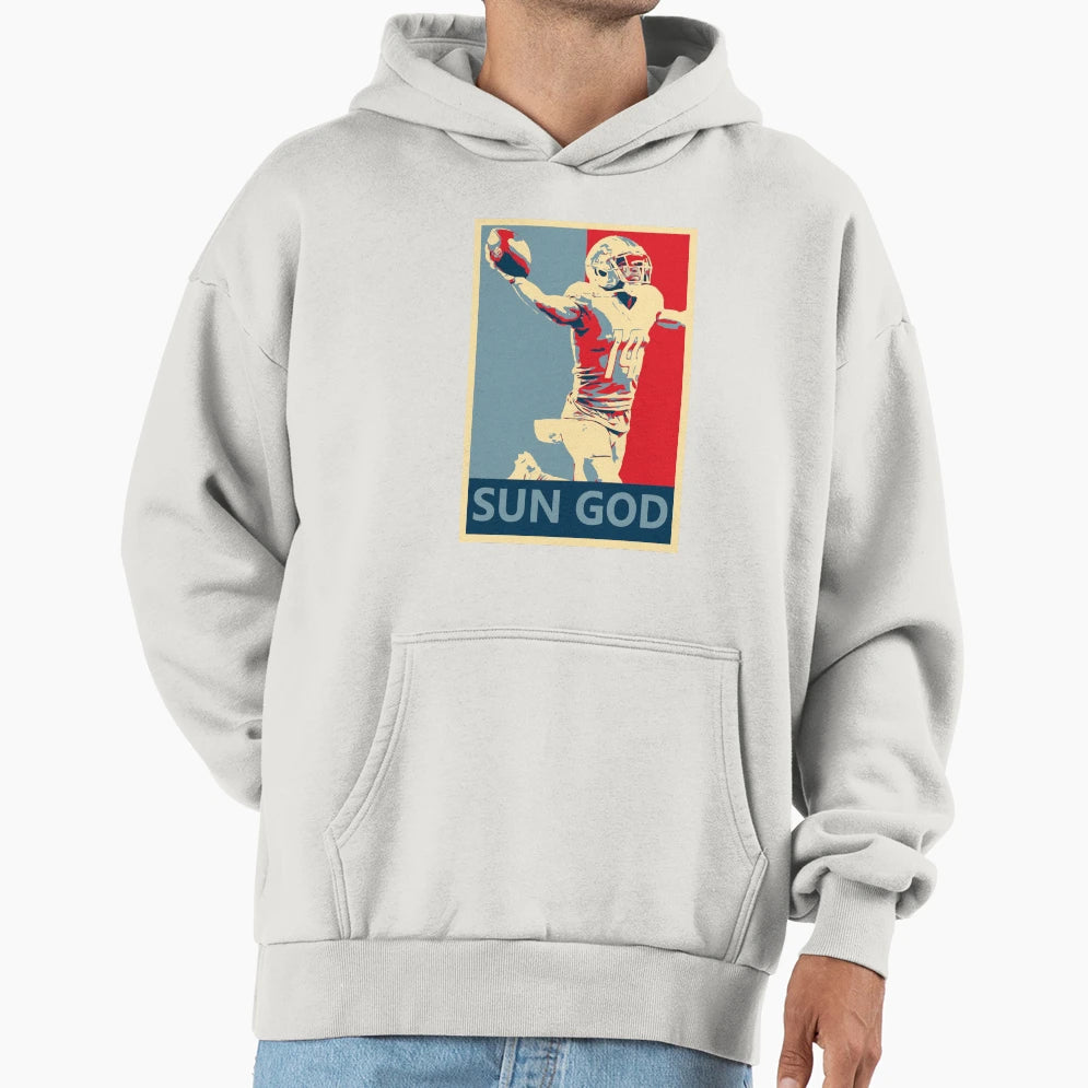 Amon Ra St Brown Lions Sun God Hoodie - Casual Everyday Wear Men Women - T-Shirt, Sweatshirt, Hoodie