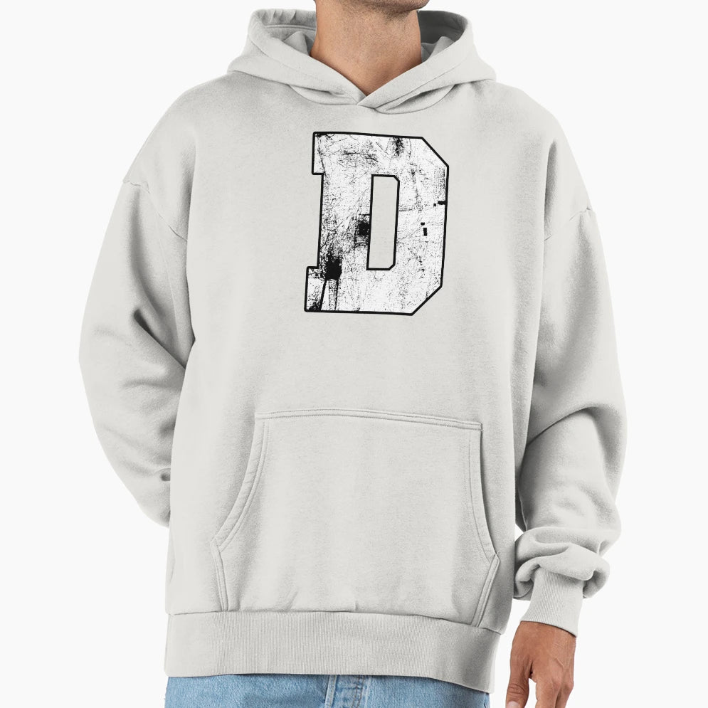 Letter D Initials Hoodie - Casual Everyday Wear Men Women - T-Shirt, Sweatshirt, Hoodie