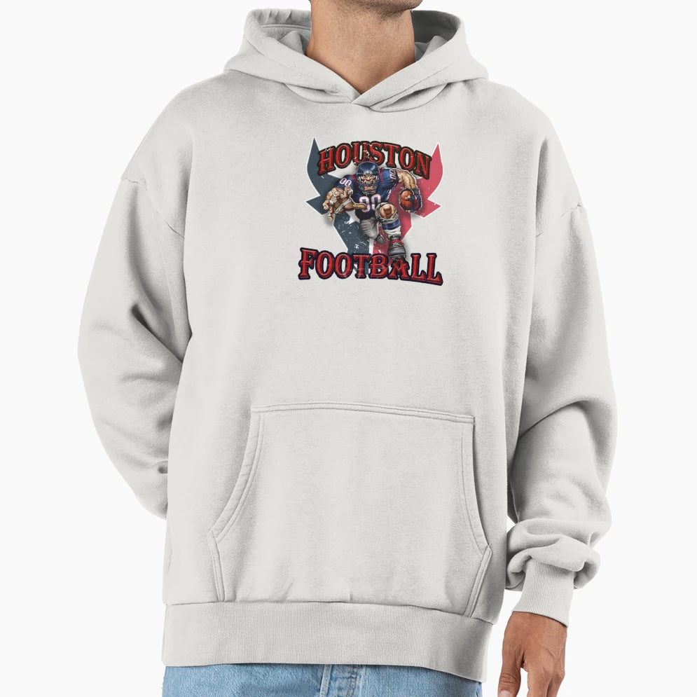 Houston Football Detroit Football Lions Hoodie - Novelty Apparel for Adults - T-Shirt, Sweatshirt, Hoodie