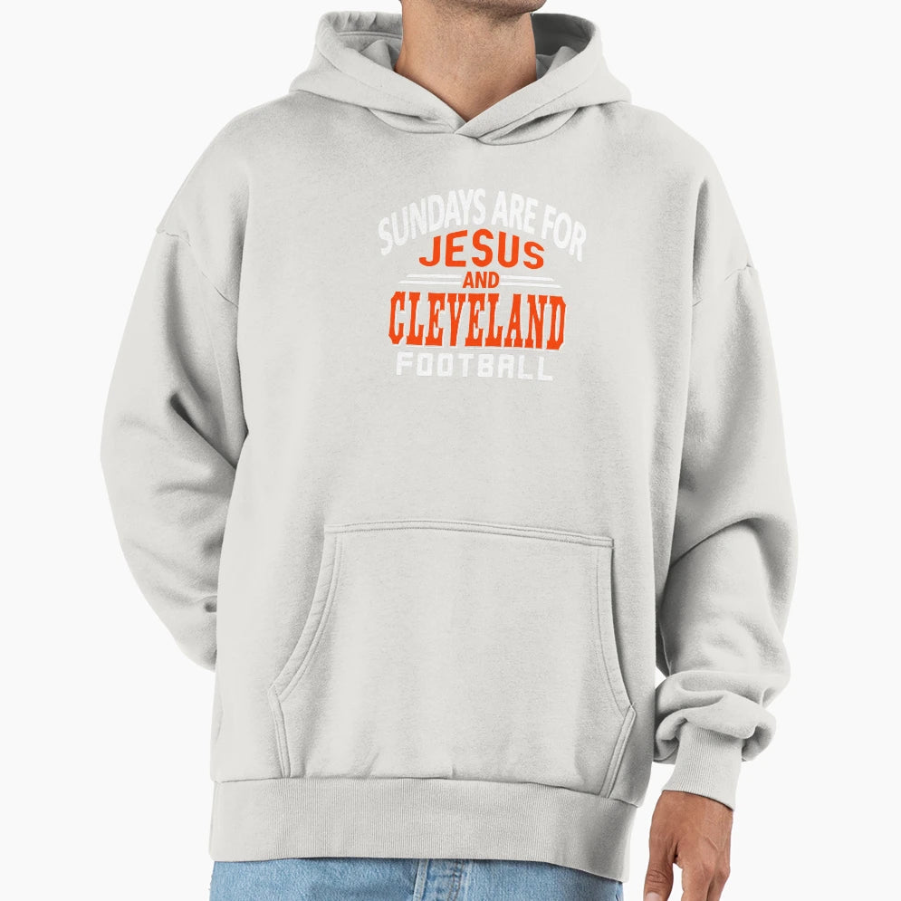 Cleveland Football Fan Sundays And Hoodie - Casual Everyday Wear Unisex - T-Shirt, Sweatshirt, Hoodie
