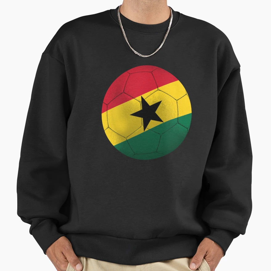 Ghana Soccer Football Sweatshirt - Custom Art Print Men Women - T-Shirt, Sweatshirt, Hoodie