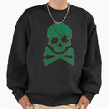 Shamrock Skull Green And Orange Sweatshirt - Graphic Print for Adults - T-Shirt, Sweatshirt, Hoodie