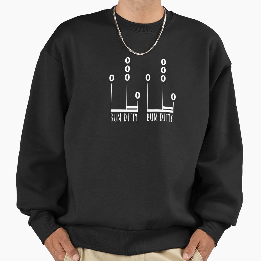 Clawhammer Banjo Bum Ditty Tab Sweatshirt - Graphic Print for Adults - T-Shirt, Sweatshirt, Hoodie
