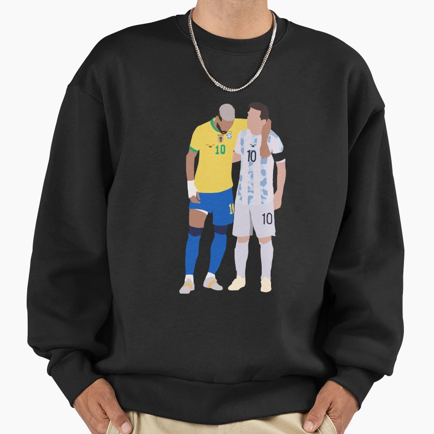 Messi And Neymar Copa America Friends Sweatshirt - Trendy Graphic Men Women - T-Shirt, Sweatshirt, Hoodie