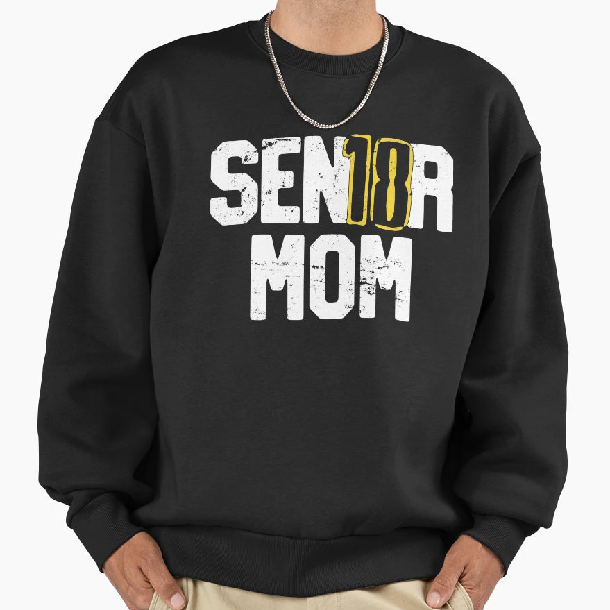 Senior 2018 Sen18R Mom Graduation T-Shirt - Aesthetic Graphic Unisex - T-Shirt, Sweatshirt, Hoodie