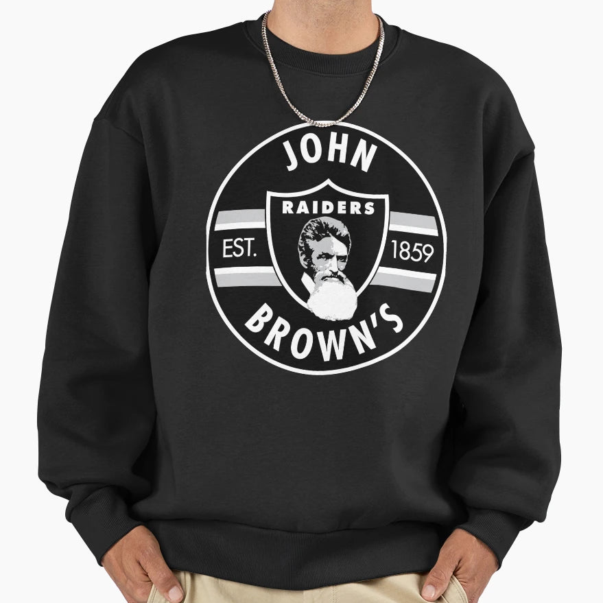 John Browns Raiders Sweatshirt - Novelty Apparel for Adults - T-Shirt, Sweatshirt, Hoodie