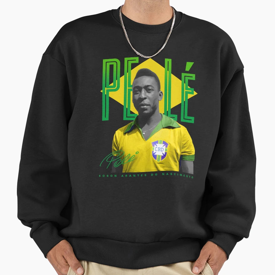 Pele Brazil Football Sweatshirt - Streetwear Style Unisex - T-Shirt, Sweatshirt, Hoodie