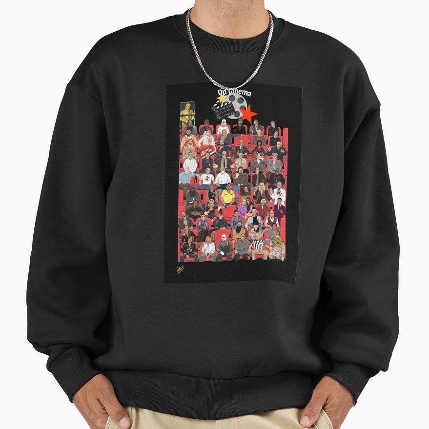Cinema Cinema All Characters Artwork Sweatshirt - Fun Novelty Design Unisex - T-Shirt, Sweatshirt, Hoodie