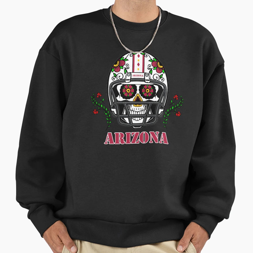 Arizona Football Helmet Sugar Sweatshirt - Custom Art Print Men Women - T-Shirt, Sweatshirt, Hoodie