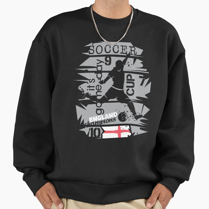 Football England Goal Shot Ball Sweatshirt - Streetwear Style for Adults - T-Shirt, Sweatshirt, Hoodie