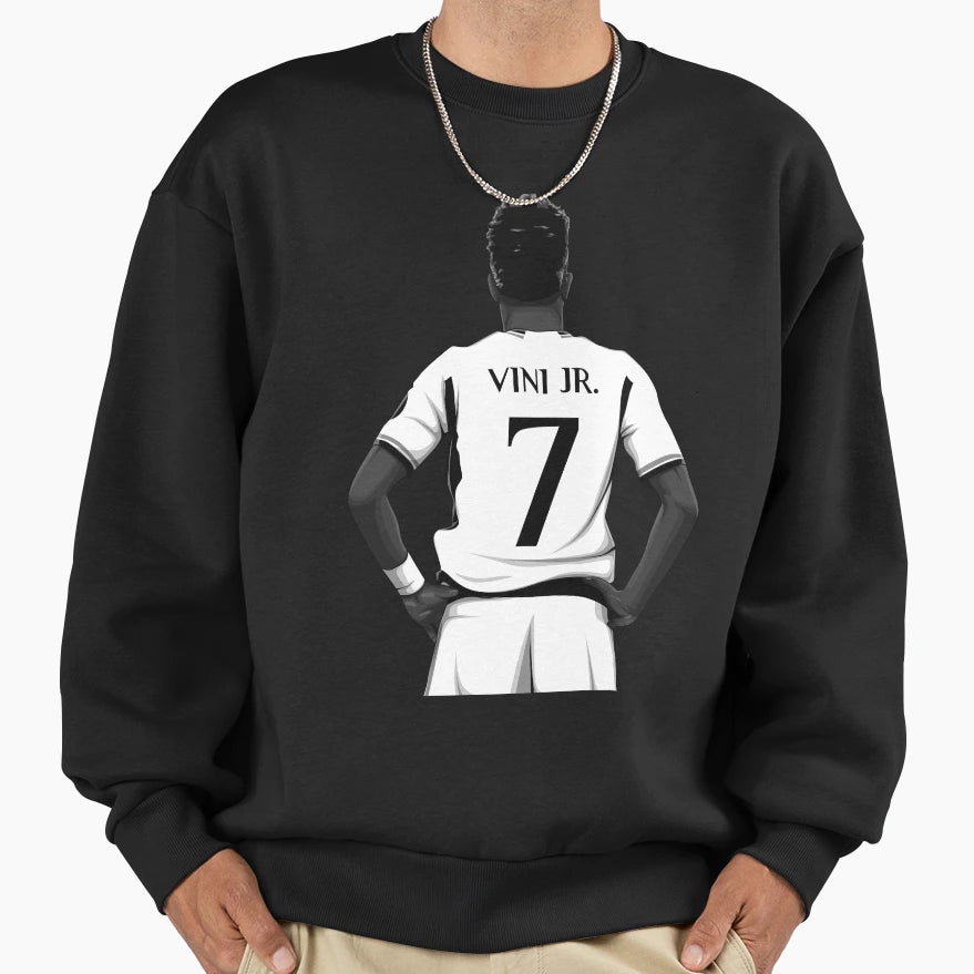 Vinicius Jr Black And White Version Sweatshirt - Graphic Print Men Women - T-Shirt, Sweatshirt, Hoodie