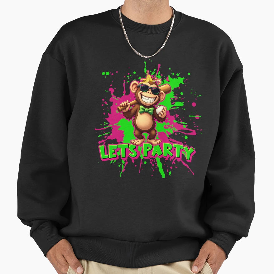 Party Animals Baseball Sweatshirt - Unique Graphic Men Women - T-Shirt, Sweatshirt, Hoodie