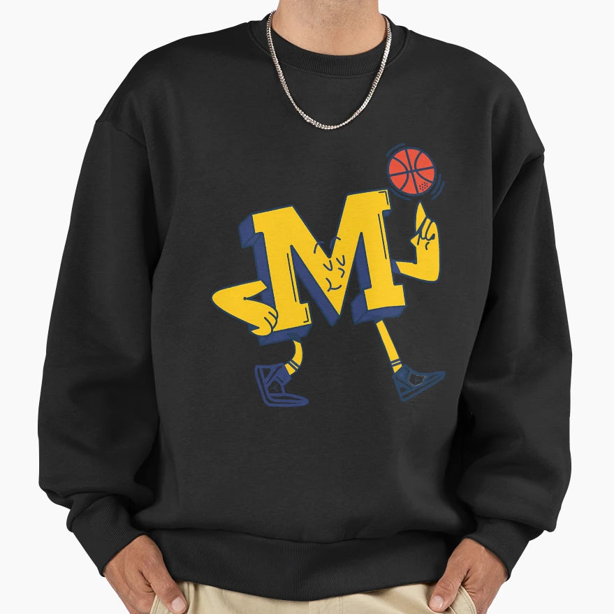 221 Michigan Basketball Sweatshirt - Novelty Apparel for Adults - T-Shirt, Sweatshirt, Hoodie