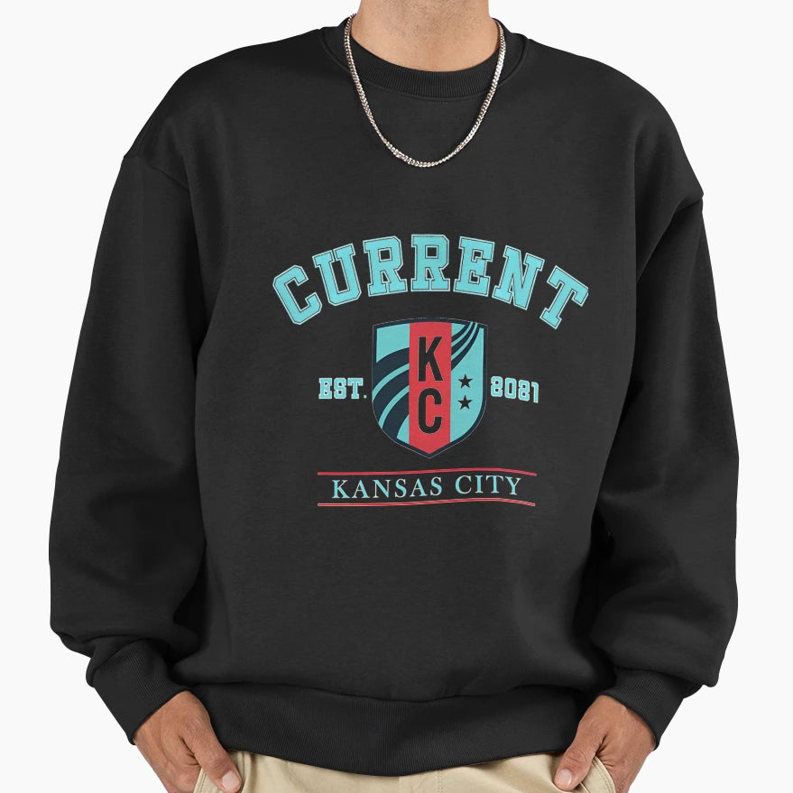 Kansas City Current Nwsl Logo Sweatshirt - Trendy Graphic Men Women - T-Shirt, Sweatshirt, Hoodie