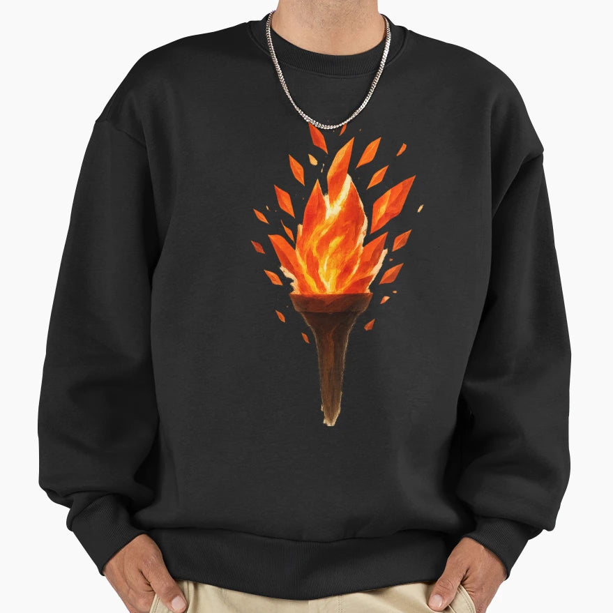 Flame Unyielding Spirit Sweatshirt - Streetwear Style Men Women - T-Shirt, Sweatshirt, Hoodie