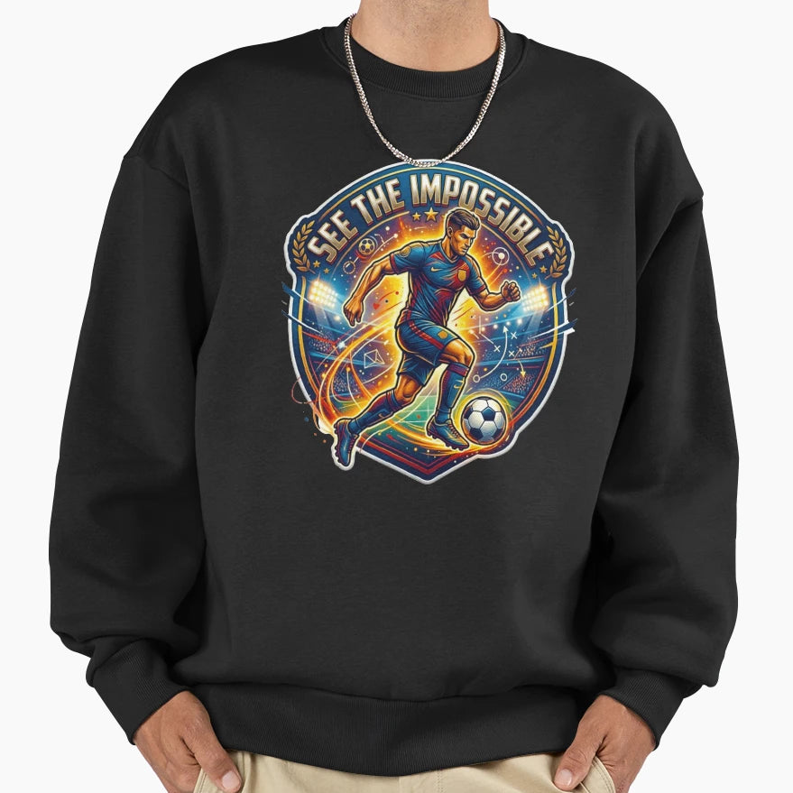 See Impossible World Cup Football Sweatshirt - Minimalist Print for Adults - T-Shirt, Sweatshirt, Hoodie