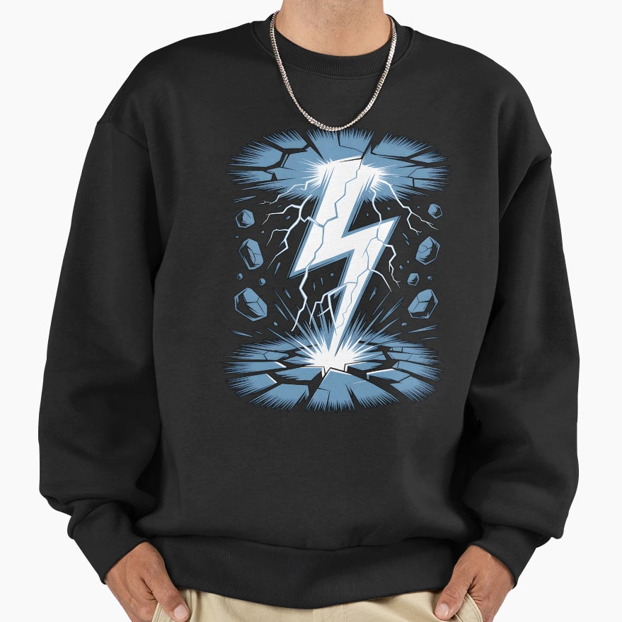 Lightning Lightning Thunderstorm Sweatshirt - Unique Graphic Unisex - T-Shirt, Sweatshirt, Hoodie