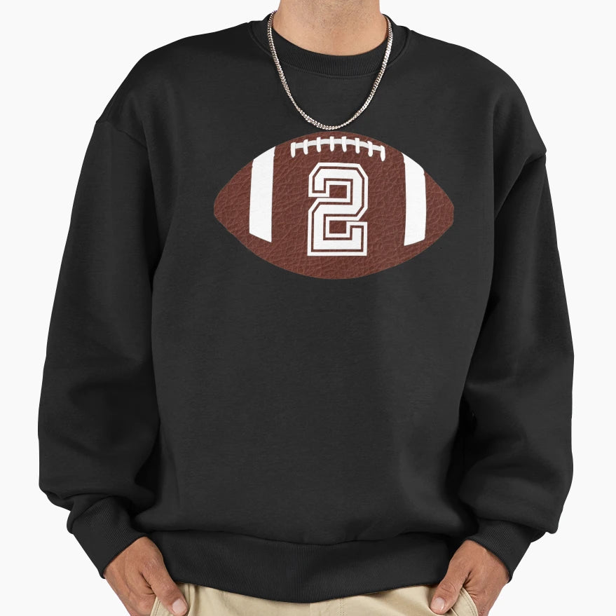 American Football Jersey No 2 Back Sweatshirt - Trendy Graphic for Adults - T-Shirt, Sweatshirt, Hoodie