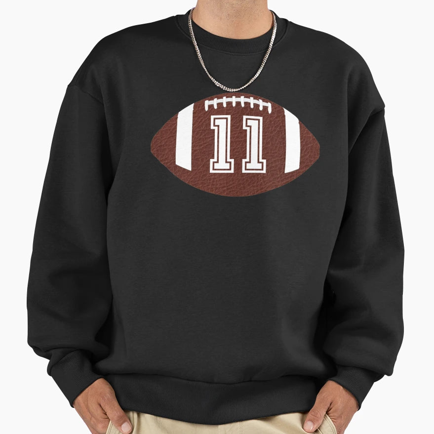 American Football Jersey No 11 Sweatshirt - Minimalist Print for Adults - T-Shirt, Sweatshirt, Hoodie