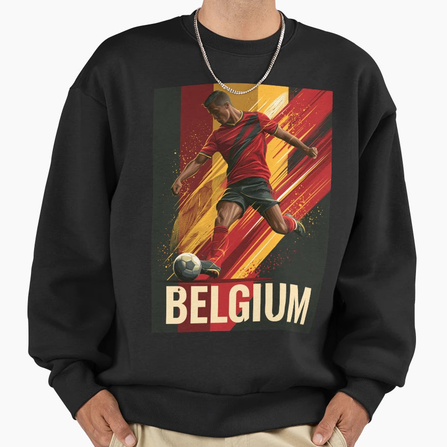 Belgium Soccer Sweatshirt - Minimalist Print Men Women - T-Shirt, Sweatshirt, Hoodie
