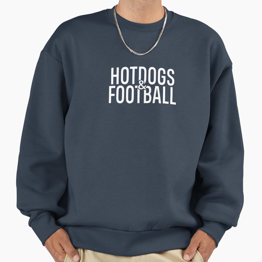 Hotdogs And Football Aa0177A Sweatshirt - Trendy Graphic Unisex - T-Shirt, Sweatshirt, Hoodie