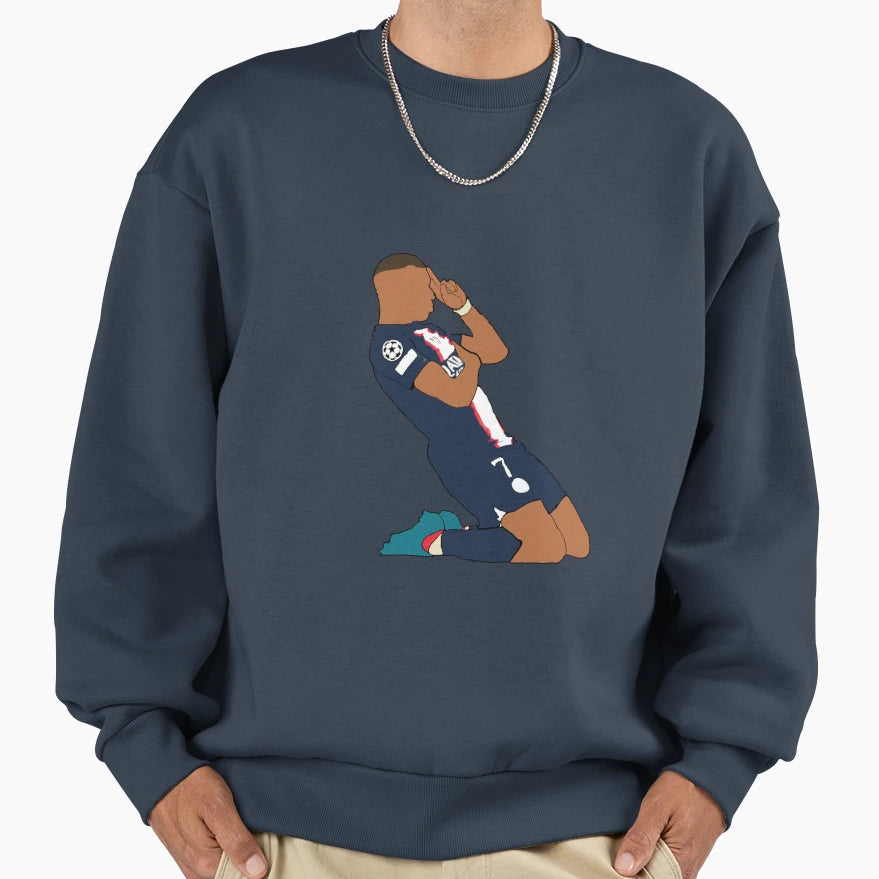 Kylian Mbapp Sweatshirt - Fun Novelty Design for Adults - T-Shirt, Sweatshirt, Hoodie