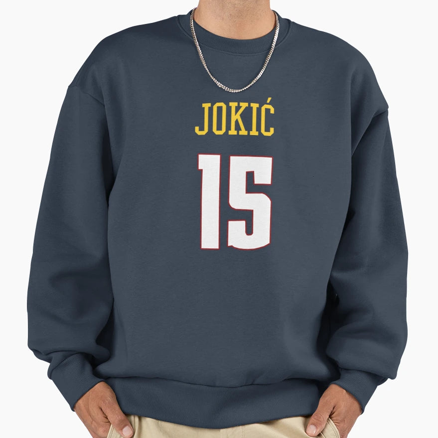 Nikola Joki 15 Nuggets Sweatshirt - Novelty Apparel for Adults - T-Shirt, Sweatshirt, Hoodie