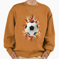 Flaming Soccer Ball T-Shirt - Custom Art Print for Adults - T-Shirt, Sweatshirt, Hoodie