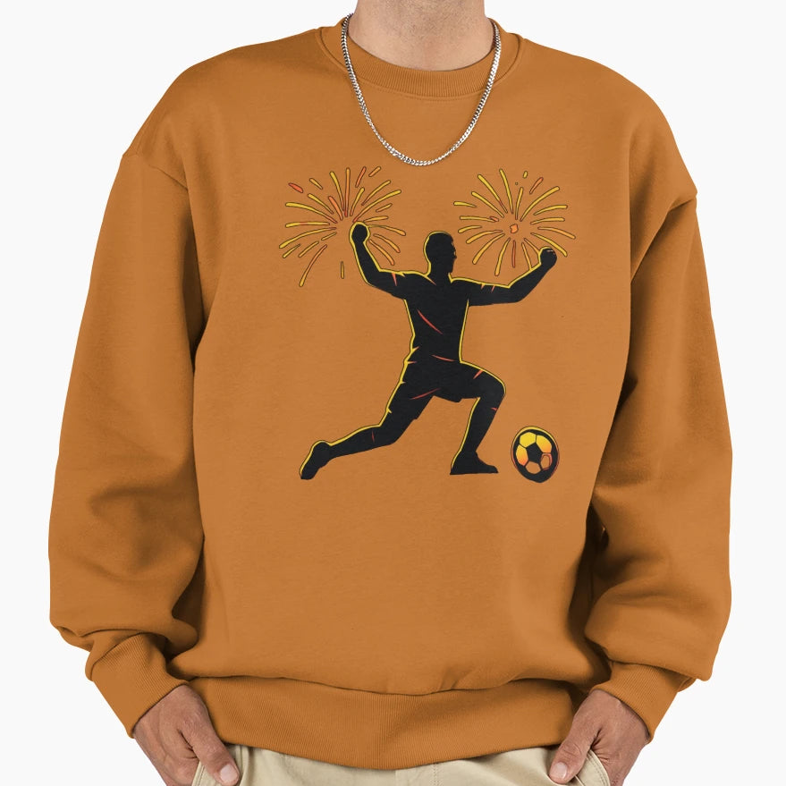 Goal Celebration Fireworks Soccer Fan Sweatshirt - Aesthetic Graphic Unisex - T-Shirt, Sweatshirt, Hoodie