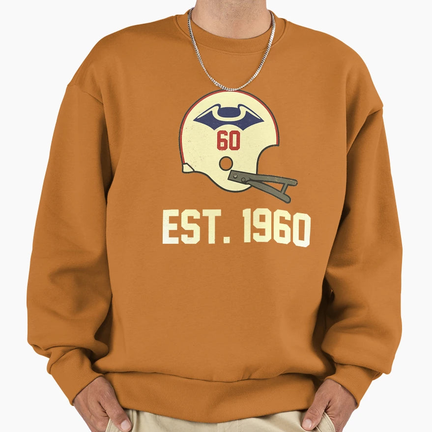 Patriots Est 1960 Distressed Sweatshirt - Custom Art Print for Adults - T-Shirt, Sweatshirt, Hoodie