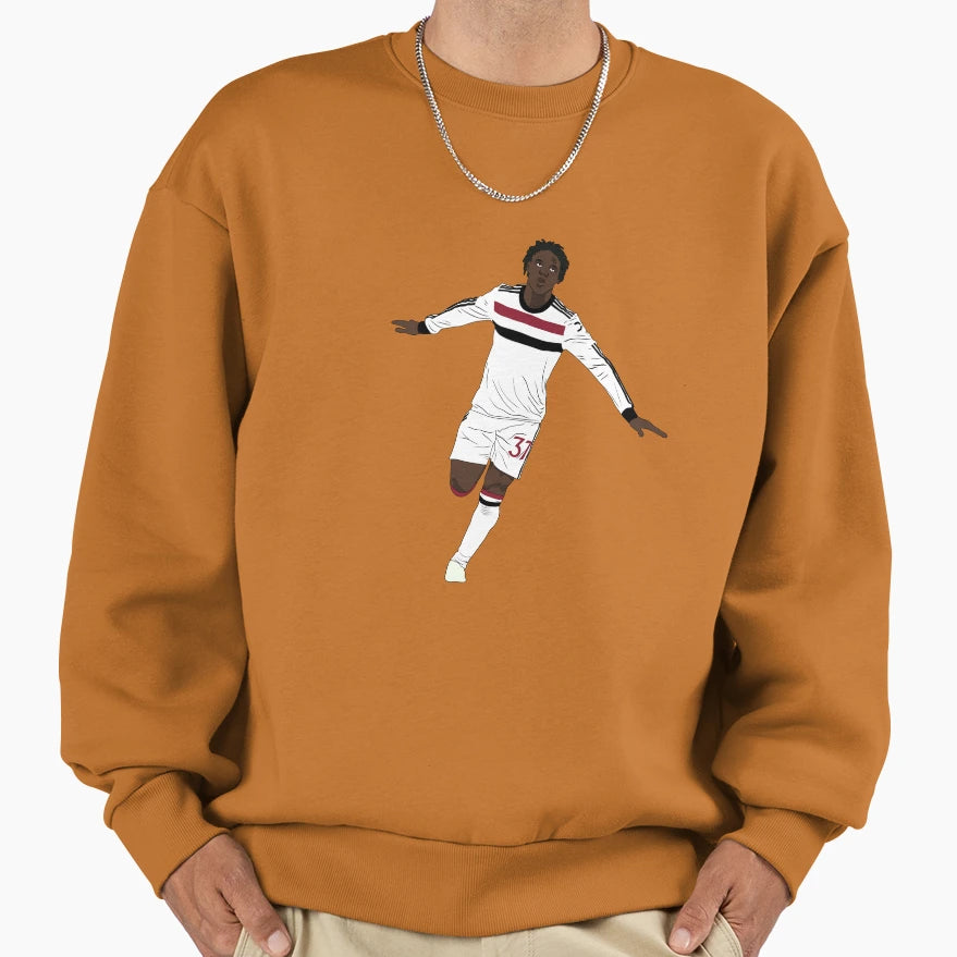 Kobbie Mainoo Goal Celebration Sweatshirt - Casual Everyday Wear Men Women - T-Shirt, Sweatshirt, Hoodie