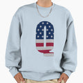 Us Flag Monogram Letter Q 4Th July Sweatshirt - Graphic Print for Adults - T-Shirt, Sweatshirt, Hoodie