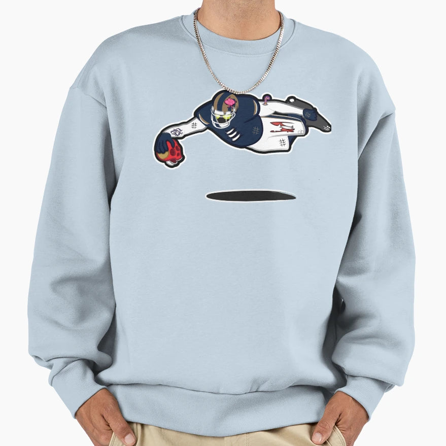 Zombie Football Player Los Angeles W Sweatshirt - Novelty Apparel Unisex - T-Shirt, Sweatshirt, Hoodie