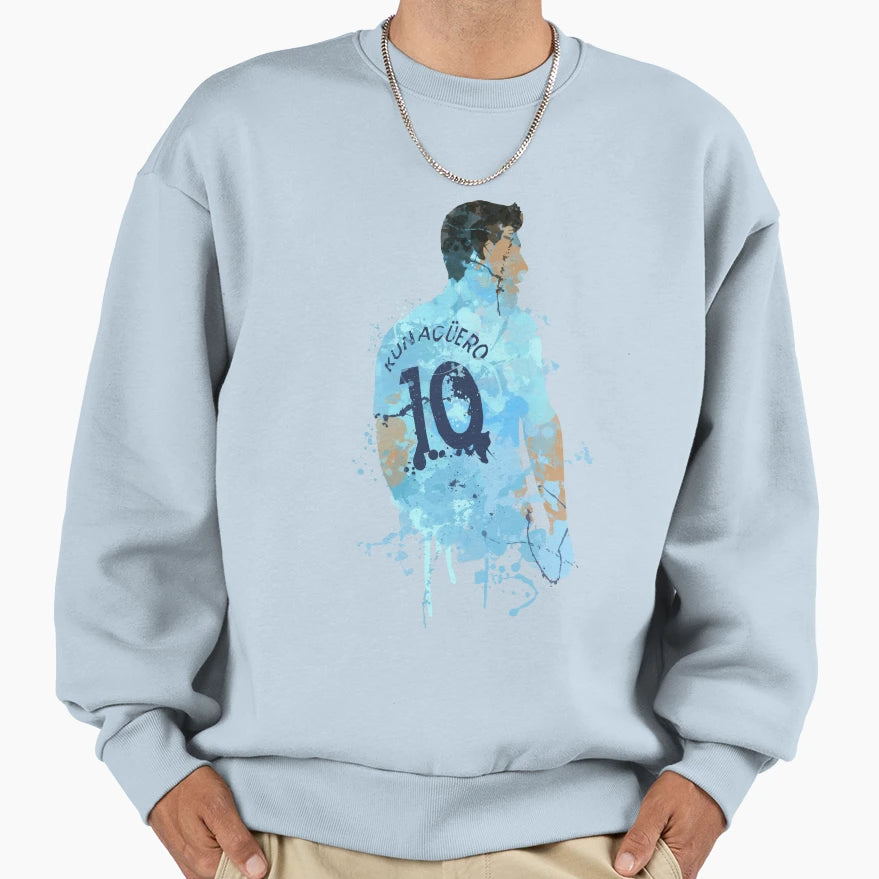Sergio Kun Aguero Art Sweatshirt - Fun Novelty Design Unisex - T-Shirt, Sweatshirt, Hoodie