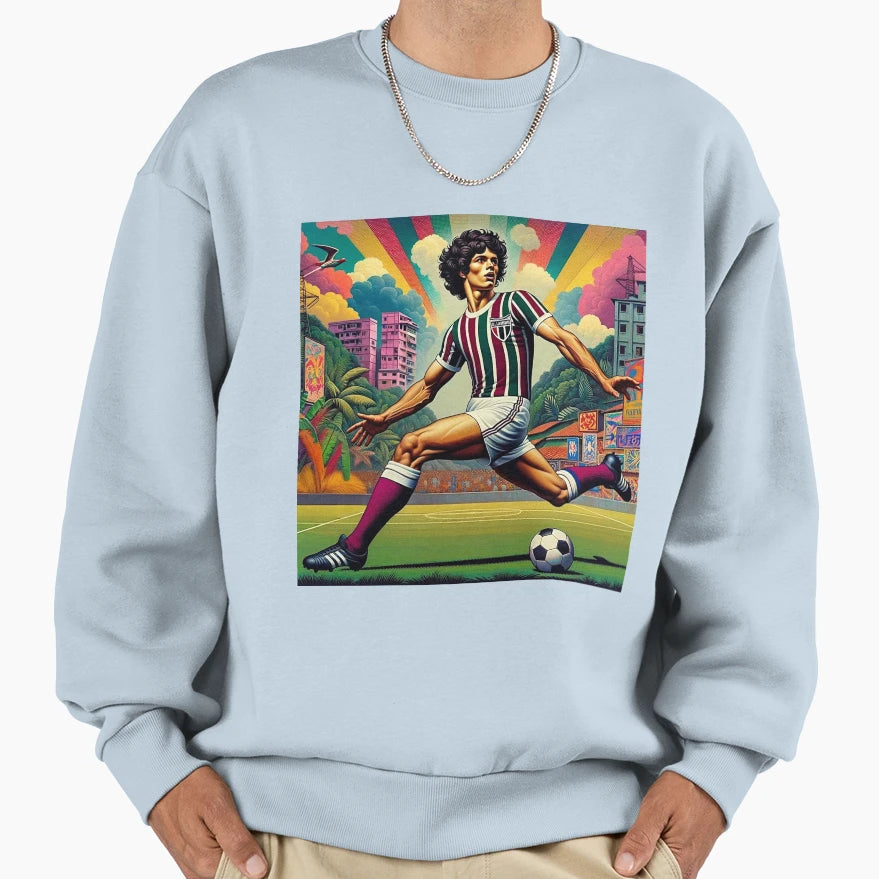 Brazil Football Art Sweatshirt - Casual Everyday Wear for Adults - T-Shirt, Sweatshirt, Hoodie